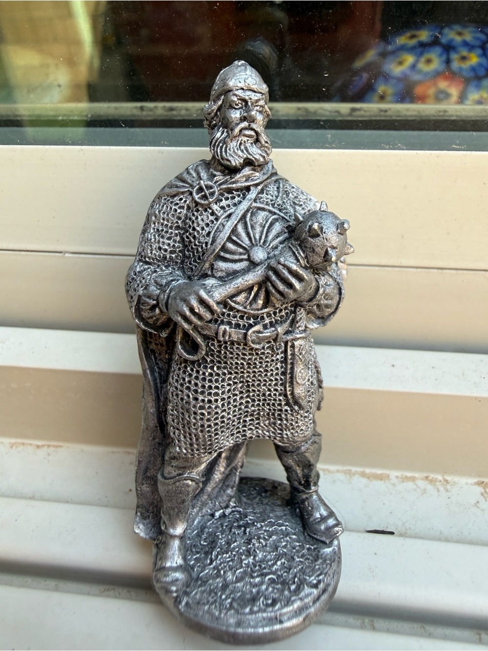Vintage Metal Dungeons & Dragons Miniature Warrior Figurine – 2.5” Pewter‑Style